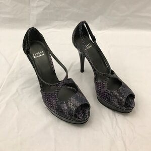 Purple Snakeskin Stuart Weitzman High Heels